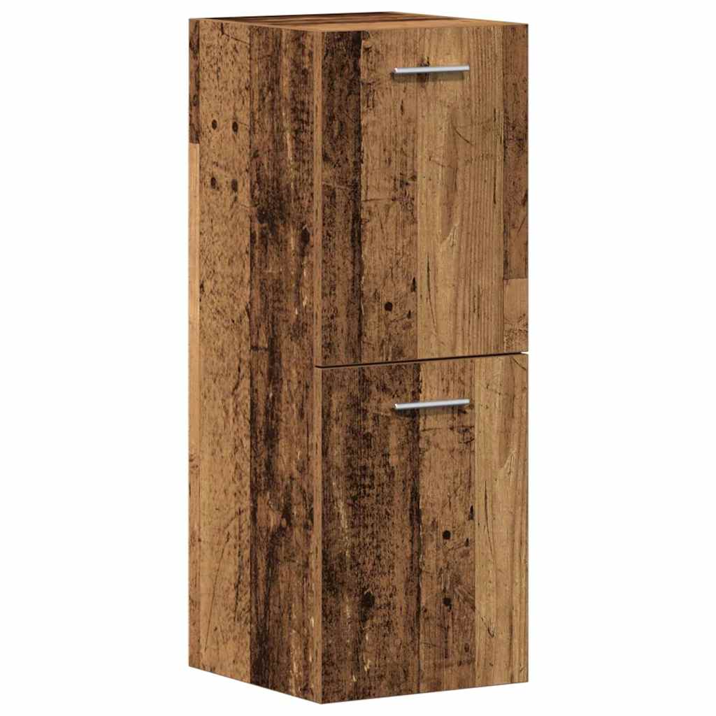 vidaXL Badezimmermöbel-Set mit Regal mit Tür 5 pcs Braun Holzwerkstoff