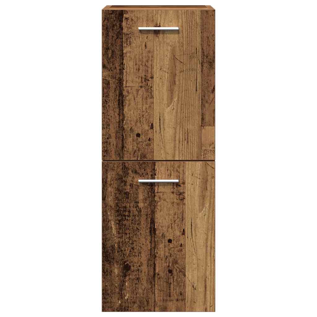 vidaXL Badezimmermöbel-Set mit Regal mit Tür 5 pcs Braun Holzwerkstoff