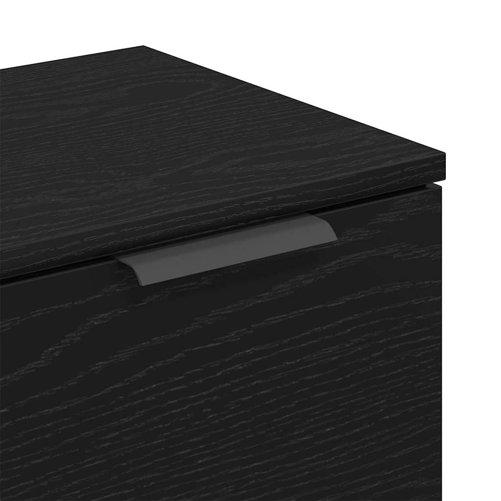 vidaXL Sideboard Schwarz Eichen-Optik 120 x 30 x 70 cm Holzwerkstoff