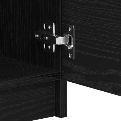 vidaXL Sideboard Schwarz Eichen-Optik 120 x 30 x 70 cm Holzwerkstoff