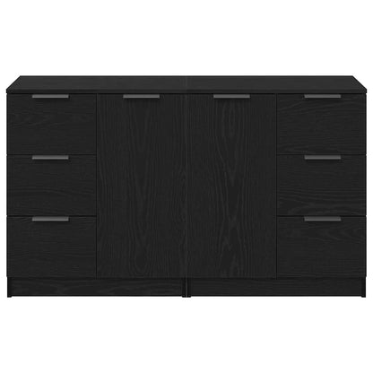 vidaXL Sideboard Schwarz Eichen-Optik 120 x 30 x 70 cm Holzwerkstoff