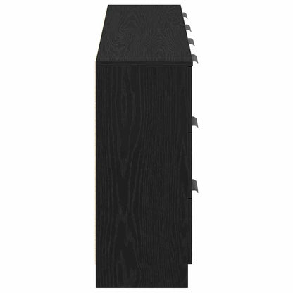 vidaXL Sideboard Schwarz Eichen-Optik 120 x 30 x 70 cm Holzwerkstoff