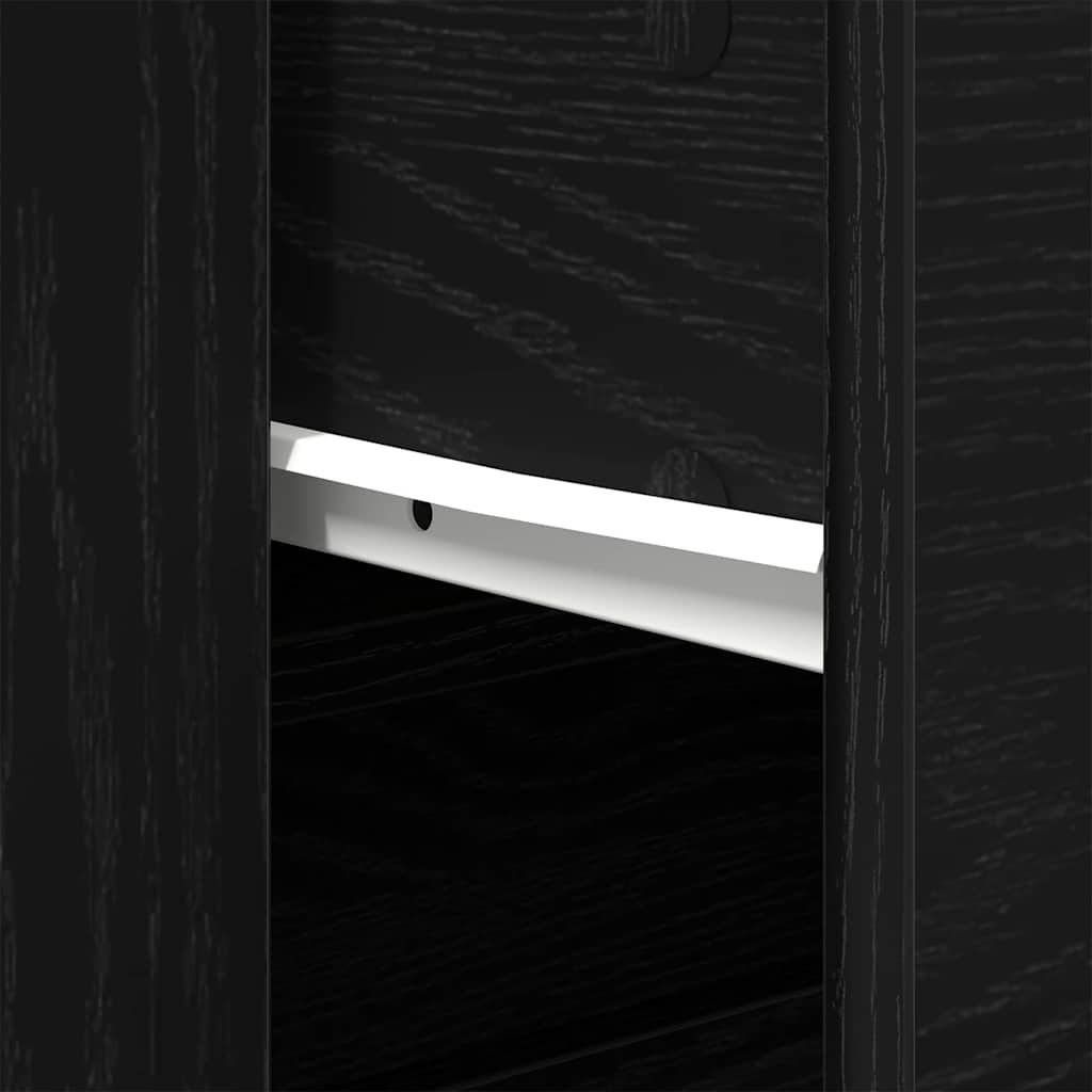 vidaXL Highboard Schwarz Eichen-Optik 80 x 33 x 150 cm Holzwerkstoff