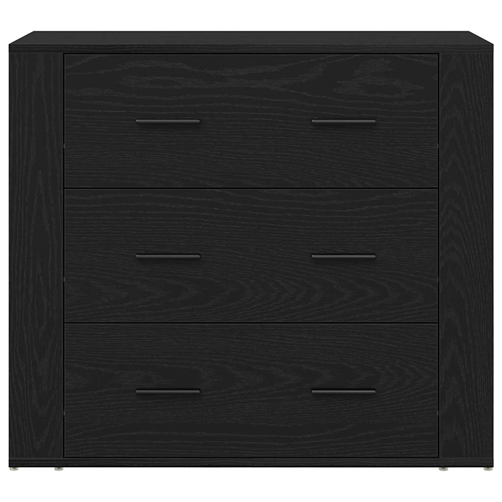 vidaXL Highboard Schwarz Eichen-Optik 80 x 33 x 150 cm Holzwerkstoff