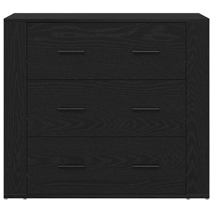 vidaXL Sideboard Schwarz Eichen-Optik 240 x 33 x 70 cm Holzwerkstoff