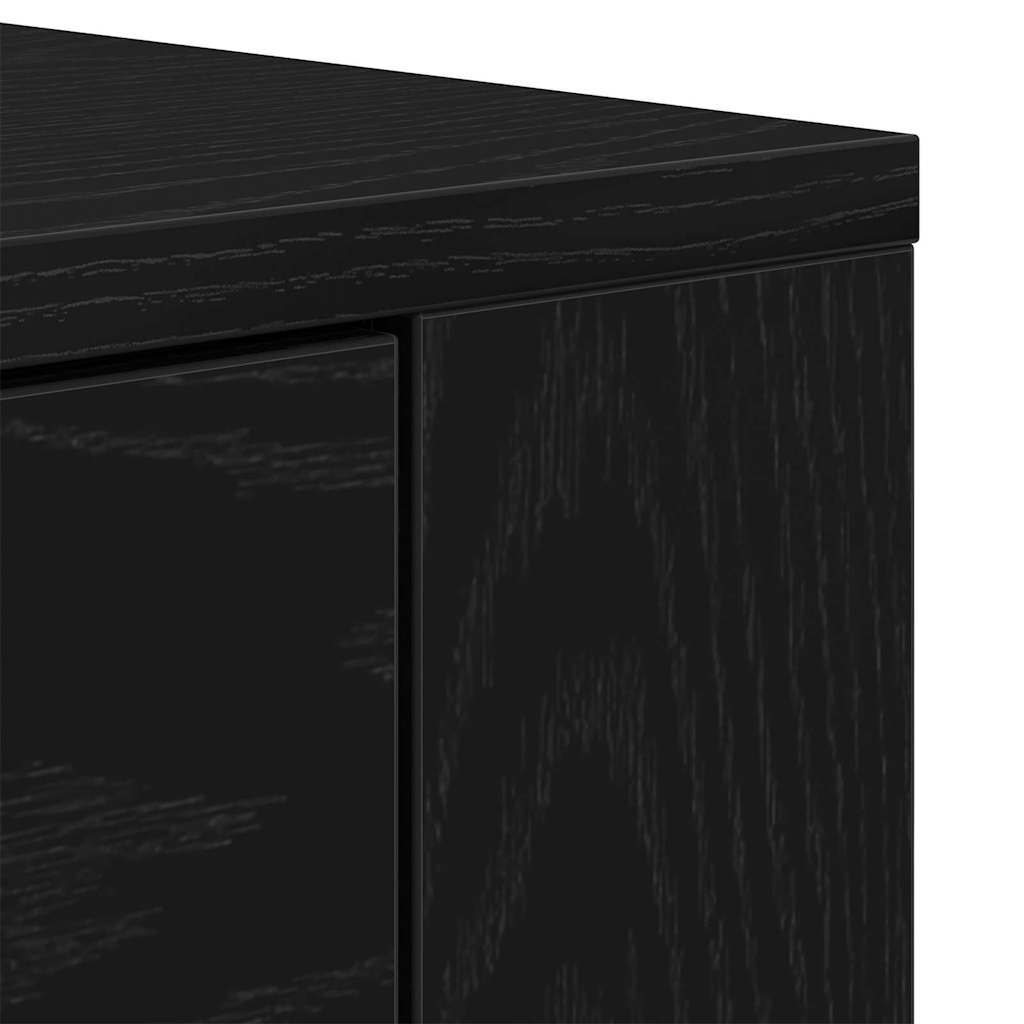 vidaXL Sideboard Schwarz Eichen-Optik 160 x 33 x 70 cm Holzwerkstoff