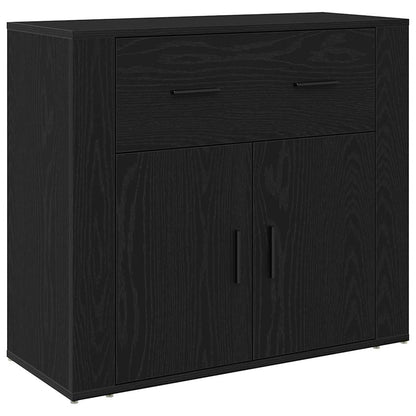 vidaXL Sideboard Schwarz Eichen-Optik 240 x 33 x 70 cm Holzwerkstoff