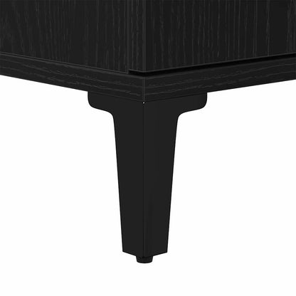 vidaXL Badezimmermöbel-Set Wandmontiert 3 pcs Schwarz Eichen-Optik