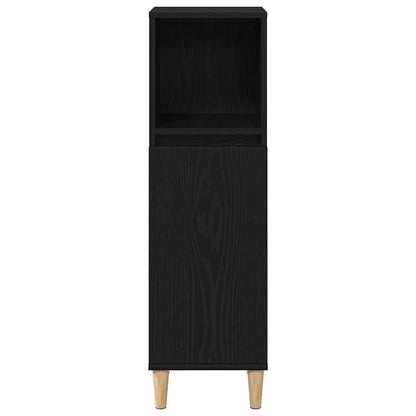 vidaXL Badezimmermöbel-Set Wandmontiert 3 pcs Schwarz Eichen-Optik