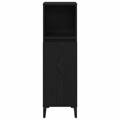 vidaXL Badezimmermöbel-Set Wandmontiert 3 pcs Schwarz Eichen-Optik