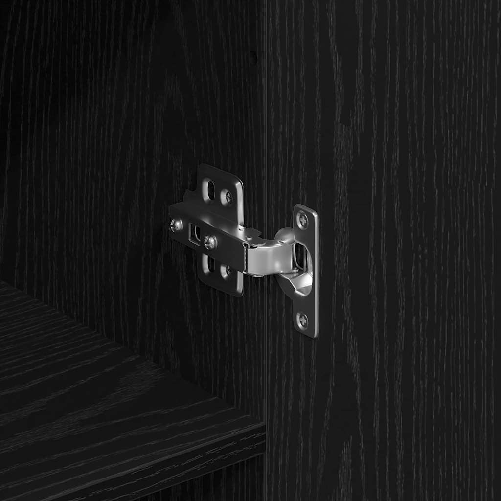 vidaXL Highboard Schwarz Eichen-Optik 69,5 x 34 x 180 cm Holzwerkstoff