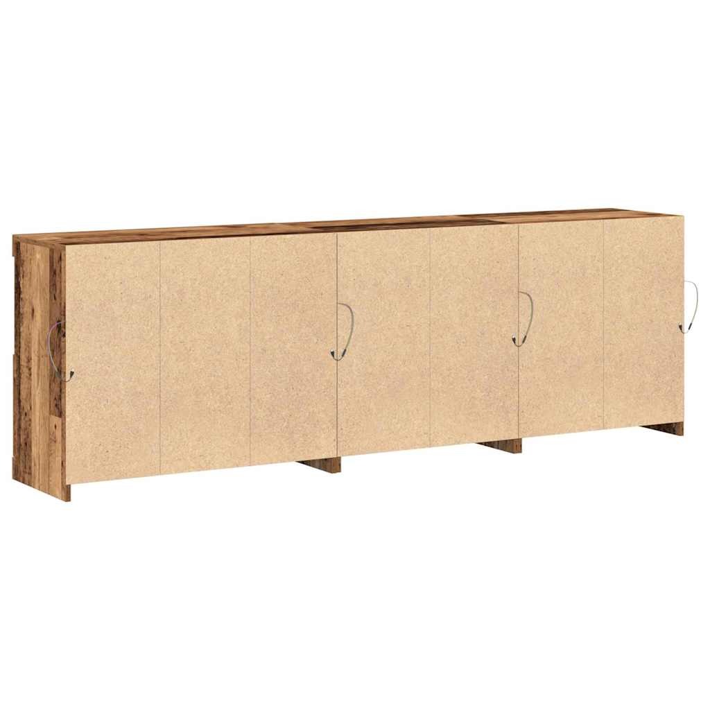 vidaXL LED-Sideboard Altholz 202 x 37 x 67 cm Holzwerkstoff