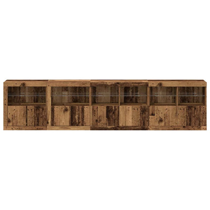 vidaXL LED-Sideboard Altholz 283 x 37 x 67 cm Holzwerkstoff