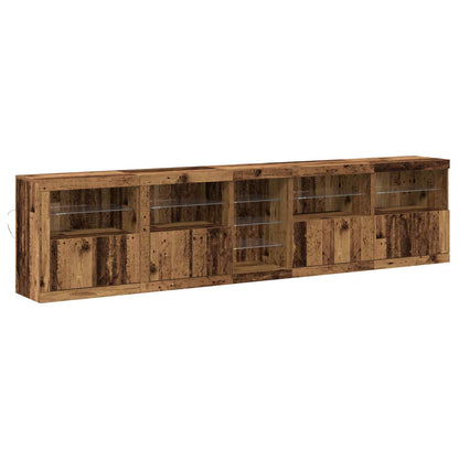 LED-Sideboard Altholz 283 x 37 x 67 cm Holzwerkstoff