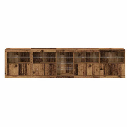 LED-Sideboard Altholz 283 x 37 x 67 cm Holzwerkstoff
