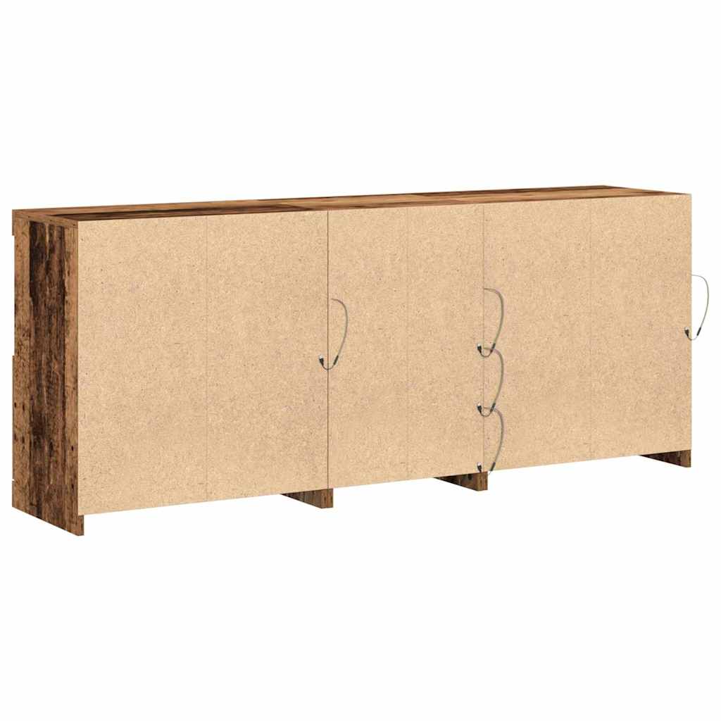 vidaXL LED-Sideboard Altholz 162 x 37 x 67 cm Holzwerkstoff