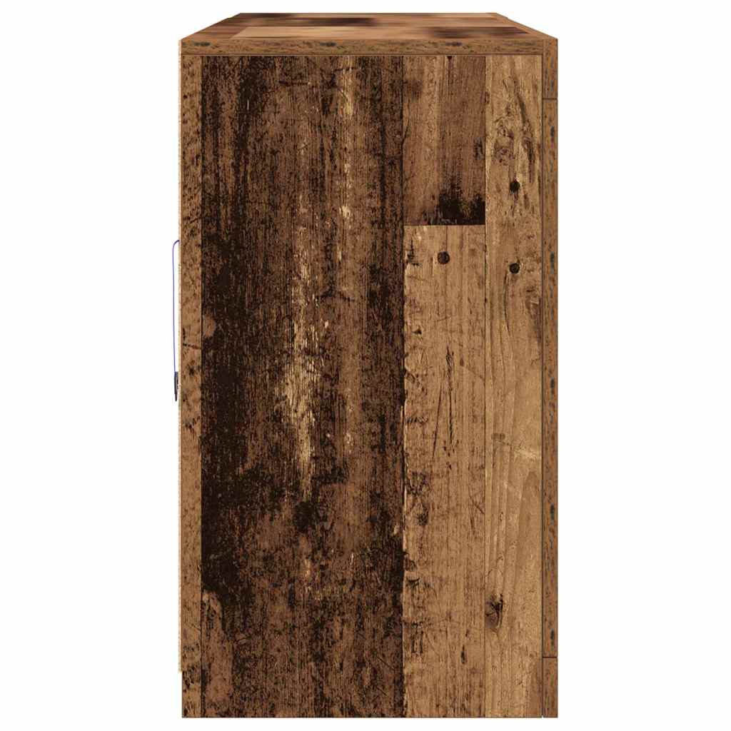 vidaXL LED-Sideboard Altholz 162 x 37 x 67 cm Holzwerkstoff