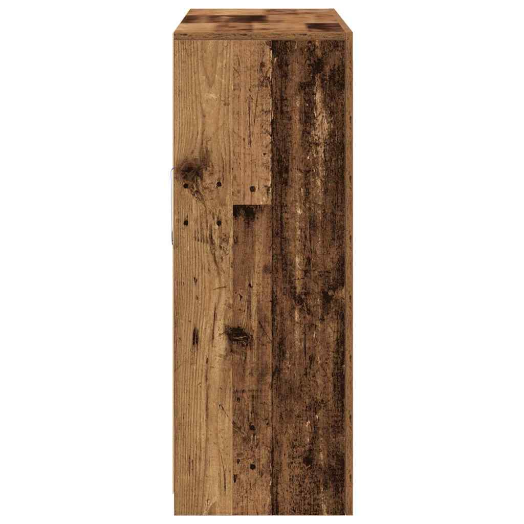 vidaXL LED-Sideboard 3 pcs Altholz 123 x 37 x 100 cm Holzwerkstoff