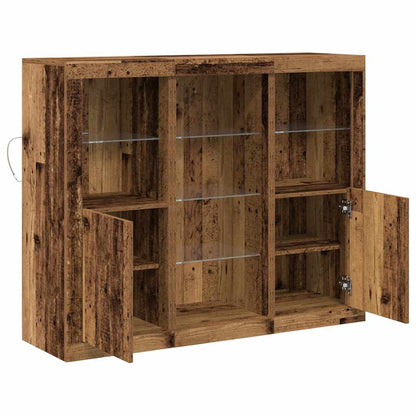 vidaXL LED-Sideboard Altholz 123 x 37 x 100 cm Holzwerkstoff