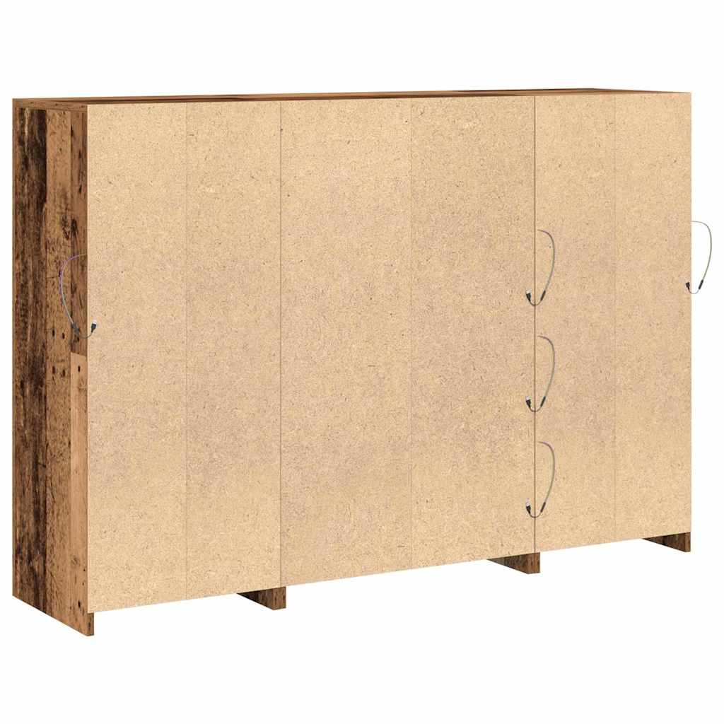 LED-Sideboard Altholz 142,5 x 37 x 100 cm Holzwerkstoff