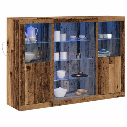 LED-Sideboard Altholz 142,5 x 37 x 100 cm Holzwerkstoff