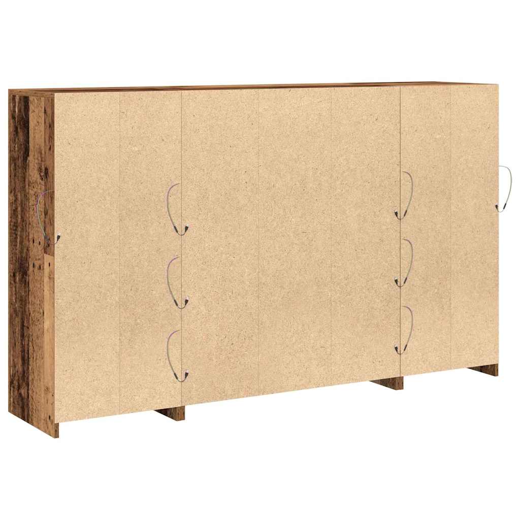 vidaXL LED-Sideboard Altholz 163 x 37 x 100 cm Holzwerkstoff