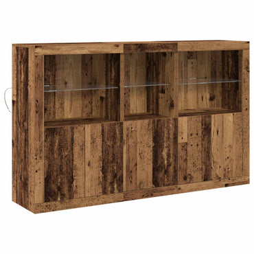 vidaXL LED-Sideboard Altholz 162 x 37 x 100 cm Holzwerkstoff