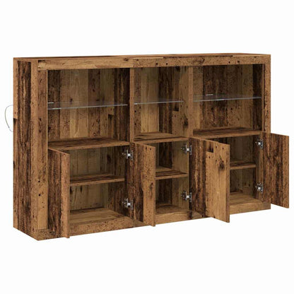 LED-Sideboard Altholz 162 x 37 x 100 cm Holzwerkstoff
