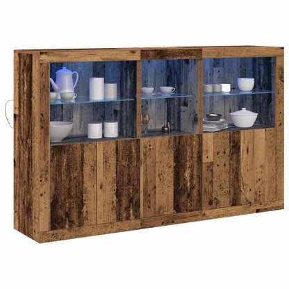 LED-Sideboard Altholz 162 x 37 x 100 cm Holzwerkstoff