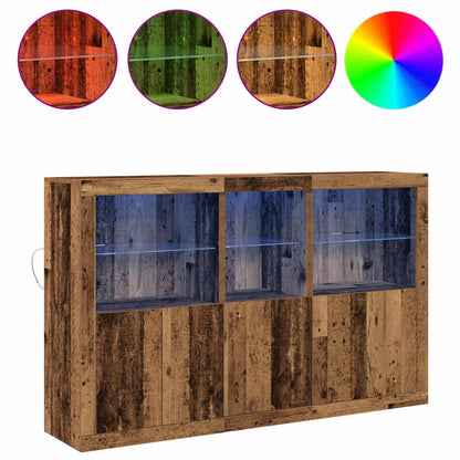 LED-Sideboard Altholz 162 x 37 x 100 cm Holzwerkstoff