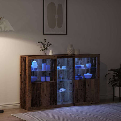 vidaXL LED-Sideboard Altholz 162 x 37 x 100 cm Holzwerkstoff