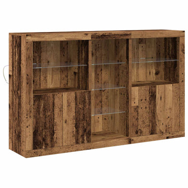 vidaXL LED-Sideboard Altholz 162 x 37 x 100 cm Holzwerkstoff
