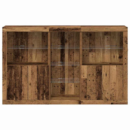 vidaXL LED-Sideboard Altholz 162 x 37 x 100 cm Holzwerkstoff
