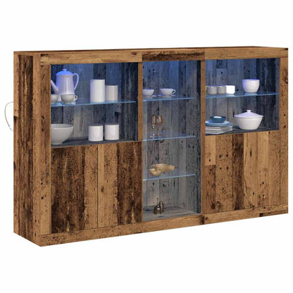 vidaXL LED-Sideboard Altholz 162 x 37 x 100 cm Holzwerkstoff