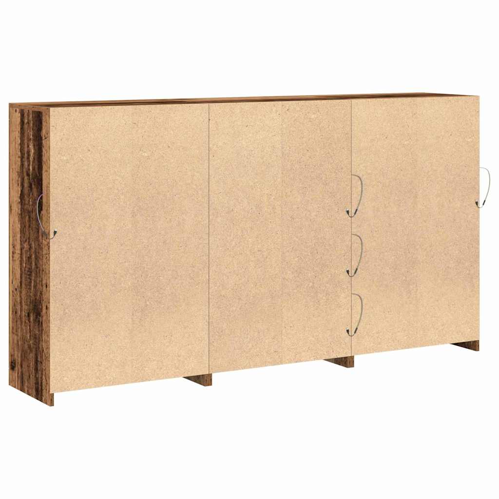 vidaXL LED-Sideboard Altholz 181,5 x 37 x 100 cm Holzwerkstoff