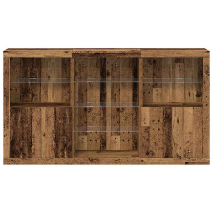 vidaXL LED-Sideboard Altholz 181,5 x 37 x 100 cm Holzwerkstoff