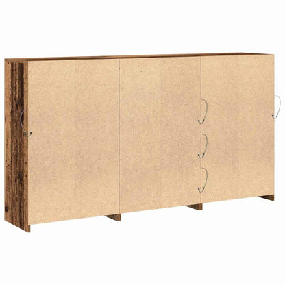 vidaXL LED-Sideboard 3 pcs Altholz 202 x 37 x 100 cm Holzwerkstoff