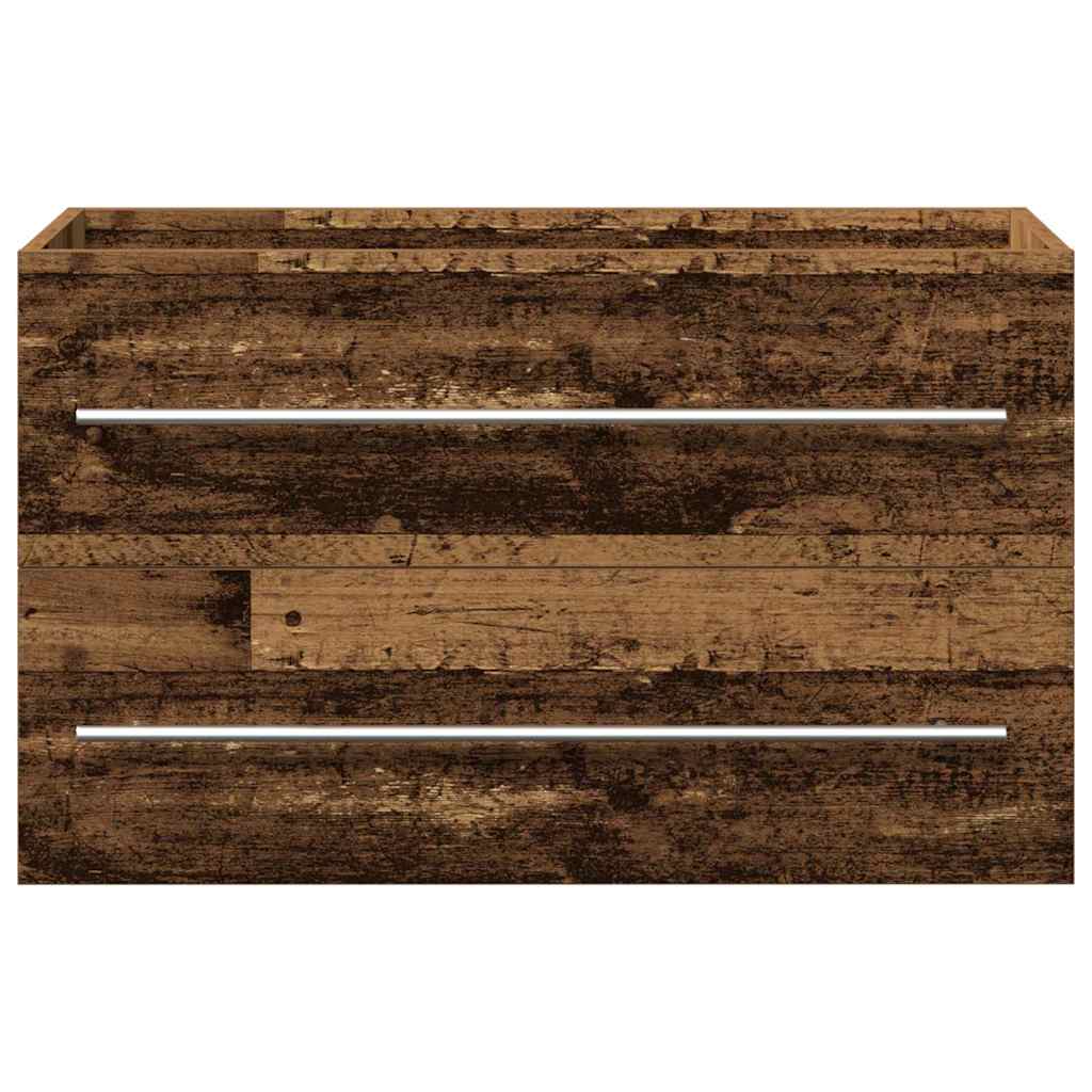 vidaXL Waschbeckenschrank mit Schubladen Altholz 80 x 38,5 x 48 cm