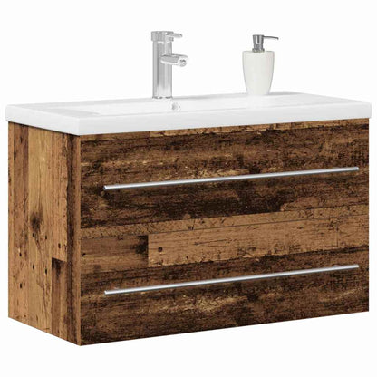 vidaXL Waschbeckenschrank mit Schubladen Altholz 80 x 38,5 x 48 cm