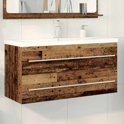 vidaXL Waschbeckenschrank 2 pcs Altholz 100 x 38,5 x 48 cm