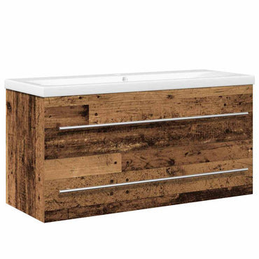 vidaXL Waschbeckenschrank 2 pcs Altholz 100 x 38,5 x 48 cm