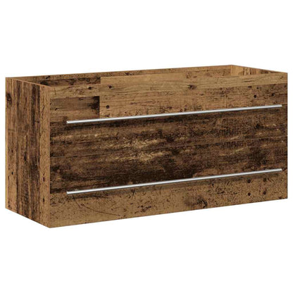 vidaXL Waschbeckenschrank 2 pcs Altholz 100 x 38,5 x 48 cm