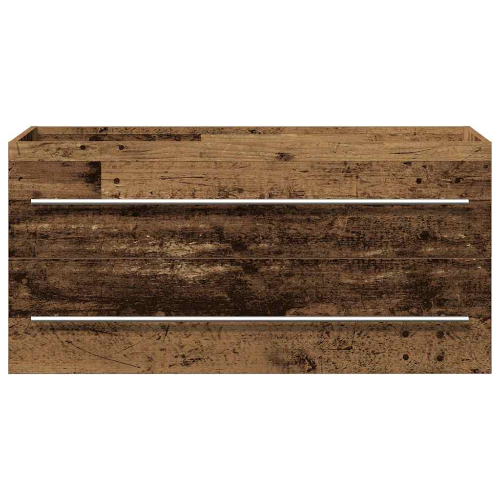 vidaXL Waschbeckenschrank 2 pcs Altholz 100 x 38,5 x 48 cm