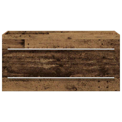 vidaXL Waschbeckenschrank 2 pcs Altholz 100 x 38,5 x 48 cm
