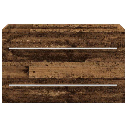 vidaXL Waschbeckenschrank Wandmontiert 2 pcs Altholz 80 x 38,5 x 48 cm