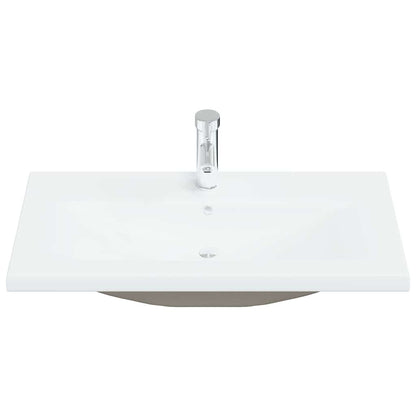 vidaXL Badezimmerschrank Schwarz Eichen-Optik 90 x 38,5 x 46 cm