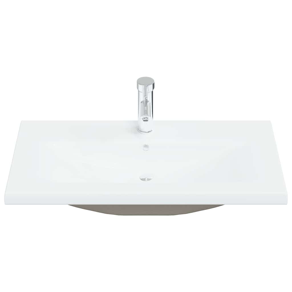 vidaXL Badezimmerschrank Schwarz Eichen-Optik 80 x 38,5 x 46 cm