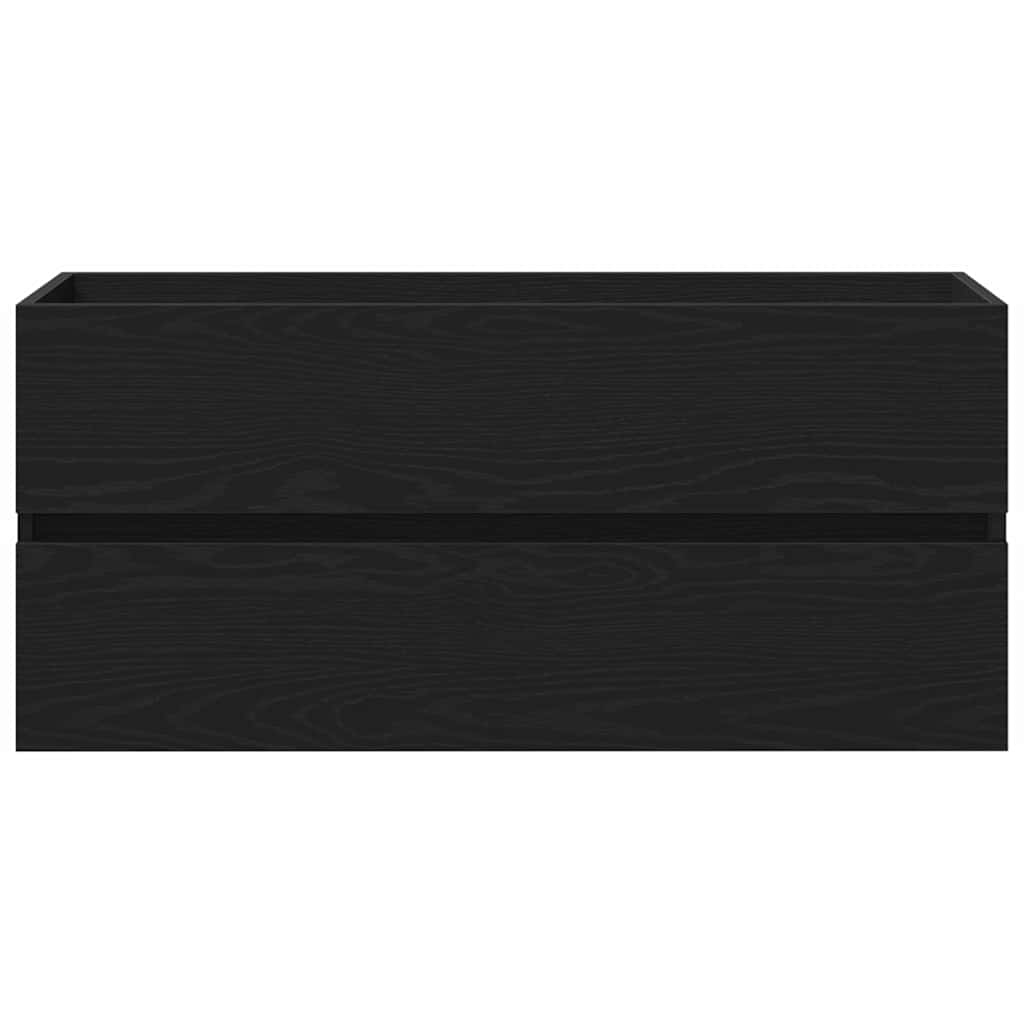 Waschbeckenschrank Schwarz Eichen-Optik 100 x 39 x 62 cm