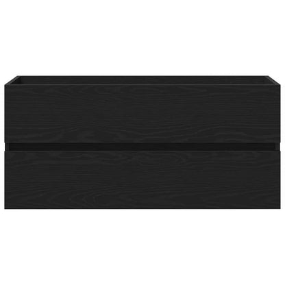 Waschbeckenschrank Schwarz Eichen-Optik 100 x 39 x 62 cm