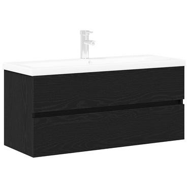 vidaXL Waschbeckenschrank mit Tür Schwarz Eichen-Optik 80 x 39 x 62 cm